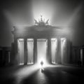 Brandenburger Tor in stron counter light AI il