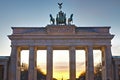 Brandenburger Tor at sunset Royalty Free Stock Photo