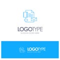 Branding, Brand, Business, Company, Identity Blue outLine Logo with place for tagline