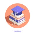 Branding Education Promotion Isometric Composition