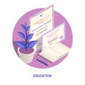 Branding Education Promotion Isometric Composition