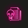 Branding idea neon style icon. Simple thin line, outline vector of business and management icons for ui and ux, website or mobile Royalty Free Stock Photo