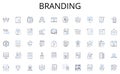 Branding line icons collection. Angle, View, Outlook, Perception, Standpoint, Attitude, Vision vector and linear