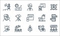 Branding line icons. linear set. quality vector line set such as perception, partner, product, consumer, advertise, customer