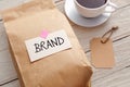 Branding marketing concept product paper bag Royalty Free Stock Photo