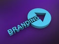 branding word on purple Royalty Free Stock Photo