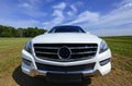 Brandnew white Mercedes Benz ML, model 2013 Royalty Free Stock Photo