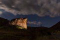 Brandwag Buttress at night, lit by floodlights, in Golden Gate Royalty Free Stock Photo