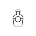 Brandy bottle outline icon
