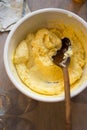 Brandy butter with vanilla. Festive butter for christmas pudding Royalty Free Stock Photo