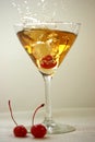 Brandy Manhattan Splash Royalty Free Stock Photo