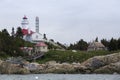 Brandy Pot Island red and white patrimonial lighthouse Royalty Free Stock Photo