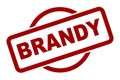 Brandy Rubber Ink Stamp Royalty Free Stock Photo