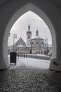 Brandys nad Labem - Stara Boleslav - Saint Wenceslas basilica and St Kliment church Royalty Free Stock Photo