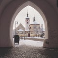 Brandys nad Labem - Stara Boleslav - Saint Wenceslas basilica and St Kliment church Royalty Free Stock Photo