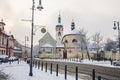 Brandys nad Labem - Stara Boleslav - Saint Wenceslas basilica and St Kliment church Royalty Free Stock Photo