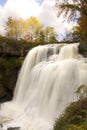 Brandywine Falls in Autumn Portrait Royalty Free Stock Photo