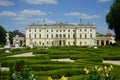 Branicki Palace in Bialystok, Poland. The palace complex with gardens, pavilions, sculptures.