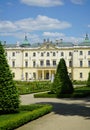 Branicki Palace in Bialystok, Poland. The palace complex with gardens, pavilions, sculptures.