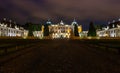 Branicki Palace at night in Bialystok Royalty Free Stock Photo