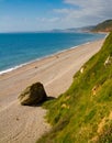 Branscombe beach looking towards Sidmouth Royalty Free Stock Photo