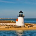 Brant Point Lighthouse Nantucket Massachusetts US Royalty Free Stock Photo