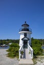 Brant Point Lighthouse Replica, Mystic Seaport, Connecticut Royalty Free Stock Photo