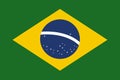 Brasil flag flat vector Royalty Free Stock Photo