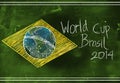 Brasil flag 2014 World Cup Sketch Royalty Free Stock Photo