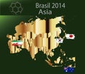 Brasil 2014 land Asia