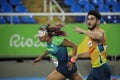 Brasil - Rio De Janeiro - Paralympic game 2016 athletics Terezinha Guilhermina Royalty Free Stock Photo