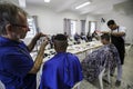 Brasil - San Paolo - The ONG Sermig - free barber for homeless