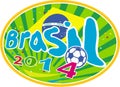 Brasil 2014 Soccer Football Ball Royalty Free Stock Photo