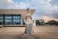 The Justice Sculpture in front of Brazil Supreme Court - Supremo Tribunal Federal - STF - Brasilia, Distrito Federal, Brazil