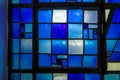 Stained Glass Detail of Dom Bosco Sanctuary Interior - Brasilia, Distrito Federal, Brazil Royalty Free Stock Photo