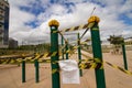 A public fitness park has been sealed off by the Brazilian, Government Royalty Free Stock Photo