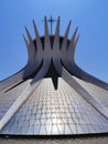 BRASILIA, BRAZIL - SEPTEMBER 14, 2019: Close View of Metropolitan Cathedral of Brasilia