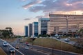 Brasilia Buildings at sunset - Brasilia, Distrito Federal, Brazil Royalty Free Stock Photo