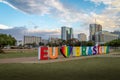 Brasilia Sign at Burle Marx Garden Park - Brasilia, Distrito Federal, Brazil