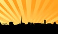 Brasilia skyline silhouette background