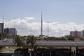 Brasilia TV Tower on a sunny day. TV Tower in the square of the TV tower in the center of the capital.