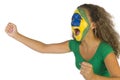 Brasilian fan Royalty Free Stock Photo