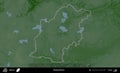 Braslau District outlined, Belarus. Physical Royalty Free Stock Photo