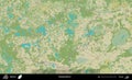 Braslau District outlined, Belarus. Topographic Humanitarian Royalty Free Stock Photo