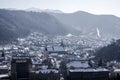 Brasov city, Romania, in winter time Royalty Free Stock Photo