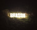 Brasov city sign in Romania Royalty Free Stock Photo