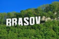Brasov city in volumetric letters Royalty Free Stock Photo