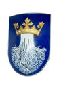 Brasov coat of arms on medieval shield