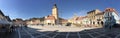 The Brasov Council Square panorama Royalty Free Stock Photo