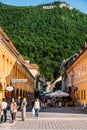 In Brasov Council Square Piata Sfatului Are Located The Council House, The Old Town And The Black Church Royalty Free Stock Photo